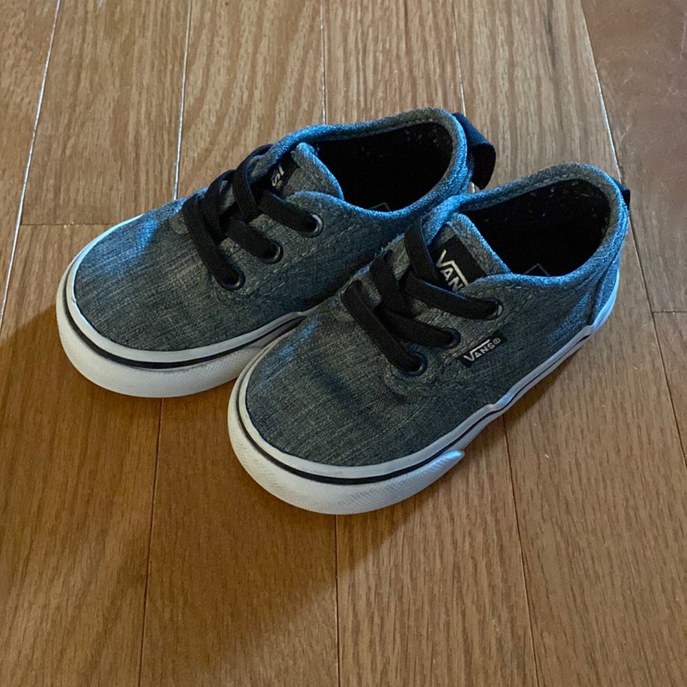 Toddler Gray Slip on Vans - size 5